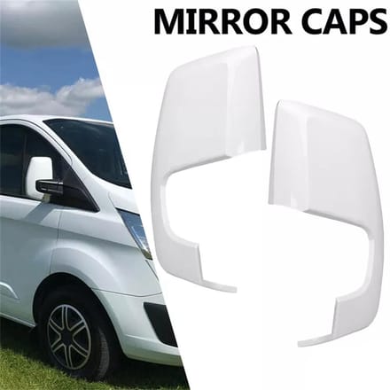 Witte linker- en rechter buitenspiegelkappen voor Ford Transit Custom gray