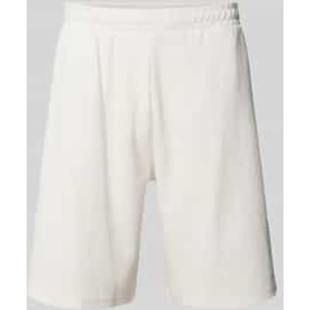 straight fit sweatshorts met structuurpatroon