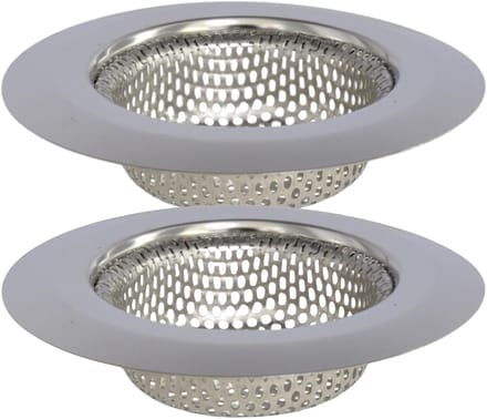 Gerimport gootsteen zeefje DIA - D9 cm - zilver - metaal - wasbak - keukenaccessoires