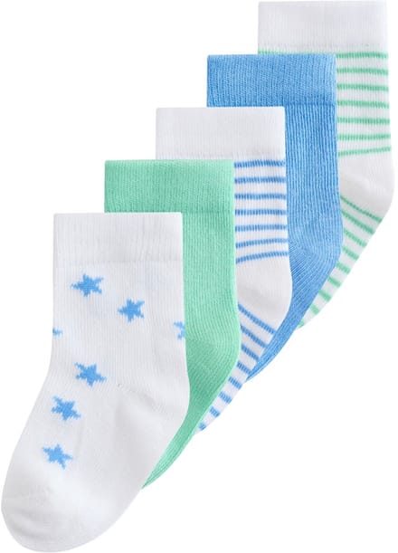 Next - Jongens - Set van 5 paar babysokken - Blauw