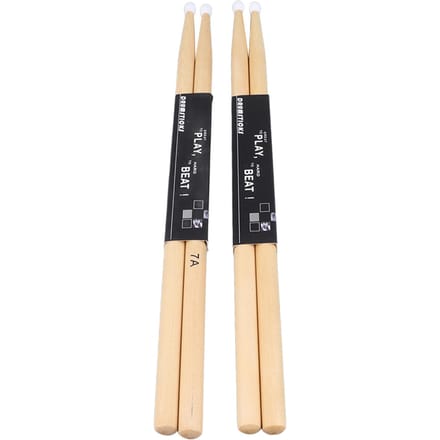 2 Paar Drumstokken Esdoornhout 7A Nylon Tip Drumstokken Percussie Instrument Accessoires black
