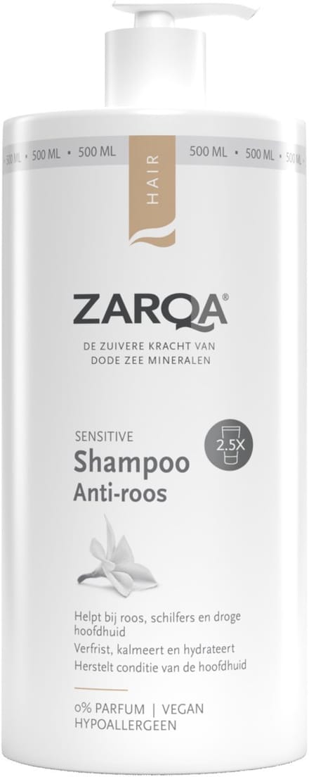 ZARQA Anti-Roos Shampoo Sensitive - 500 ml - Hypoallergeen