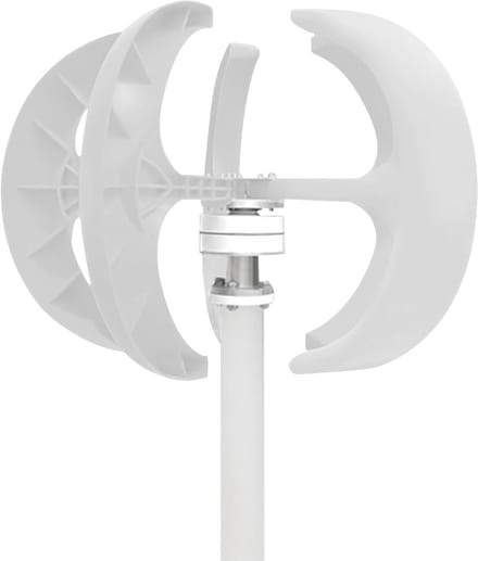 Windturbine Generator - Windmolen Stroom - Energie Opwekking - 5 Bladen Compact - 90x60cm - Wit