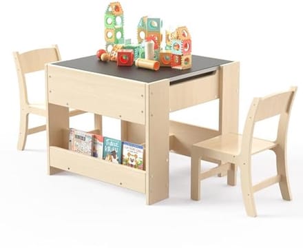 4-in-1 Kinderbureau met Stoelen en Activiteitstafel voor Kinderen