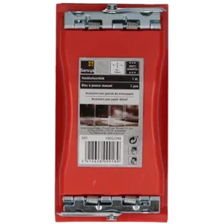 Sencys Handschuurblok Met Klem Rood 160x85x40mm