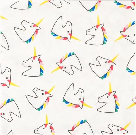 Papieren servetten unicorn