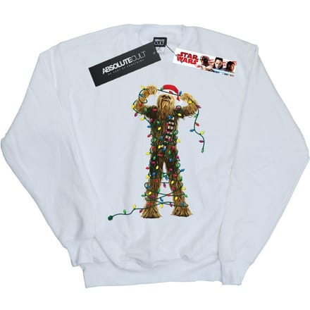 Star Wars Jongens Chewbacca Kerstverlichting Sweatshirt (Wit)