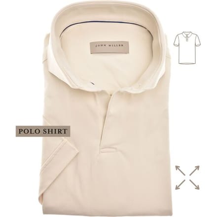 John Miller The Miller Short Sleeve Hyperstretch Poloshirt Licht Zand / male