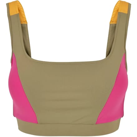 Urban Classics - Color Block khaki/Paarst/magimango SportBH - M - Multicolours
