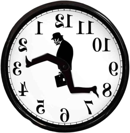 Silent Mute Clock Glass Wall Round Clock - Hotel Living Room Decor .