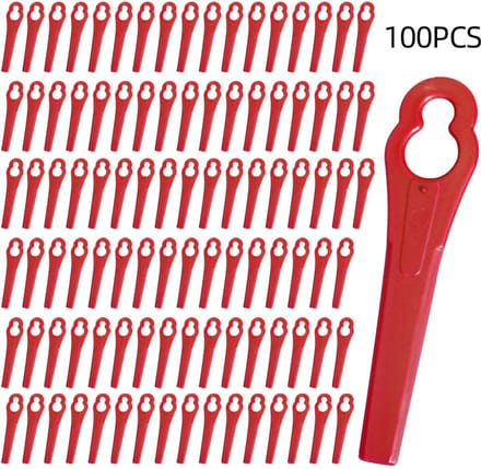 Set van 100 vervangende messen, kunststof grasmaaiermessen - accessoires voor grasmaaiermessen