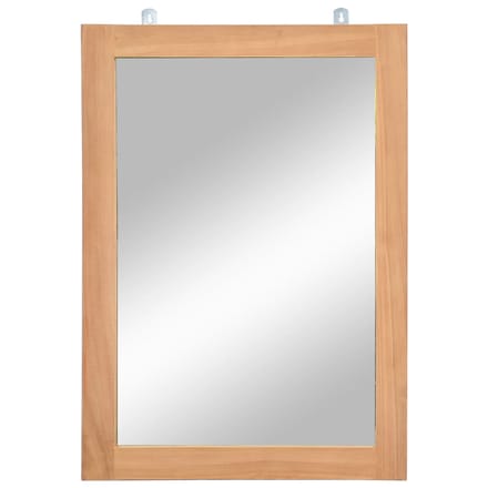 vidaXL - Wandspiegel - 50x70 - cm - massief - teakhout