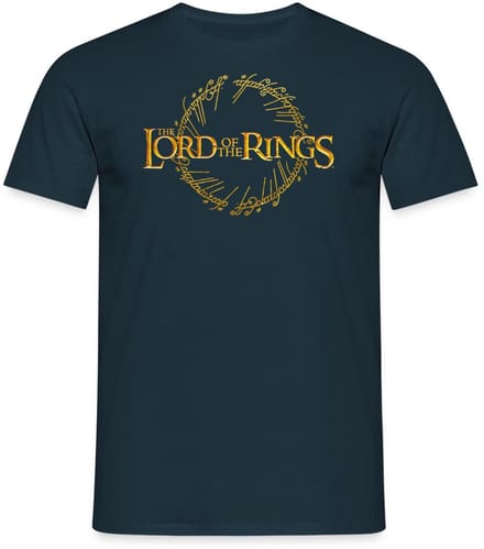 The Lord Of The Rings Logo En Ring Inscriptie T-Shirt Heren