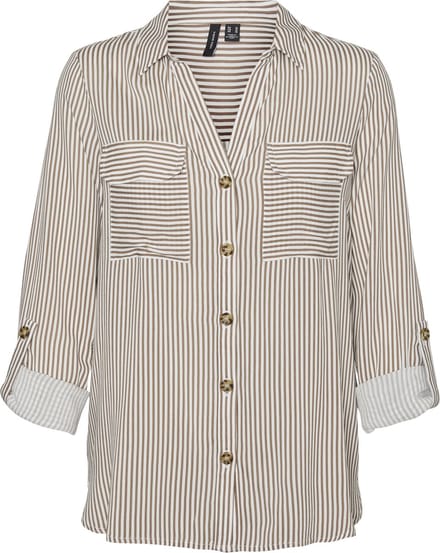 VERO MODA - VMBUMPY L/S SHIRT NEW WVN GA Dames Blouse