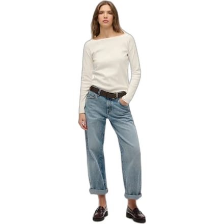 T-shirt met off-shoulder lange mouwen voor dames Superdry Bardot