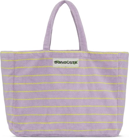 Bongusta Naram Weekendbag strandtas LIlac & Neon Yellow lila & geel