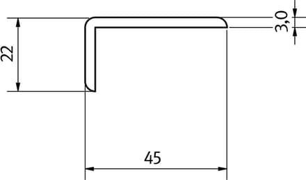 EGGER Decowall Hoekprofiel WL002 Annaba eik natuur 2400 x 22 x 45mm
