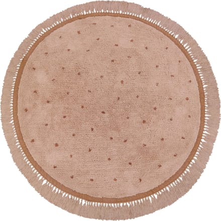 Tapis Petit Juul Dot Vloerkleed Pink 130 x 130 cm