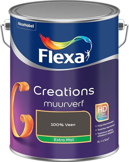 Flexa - Creations Muurverf Extra Mat - 100% Veen - Mengverf - 5 L