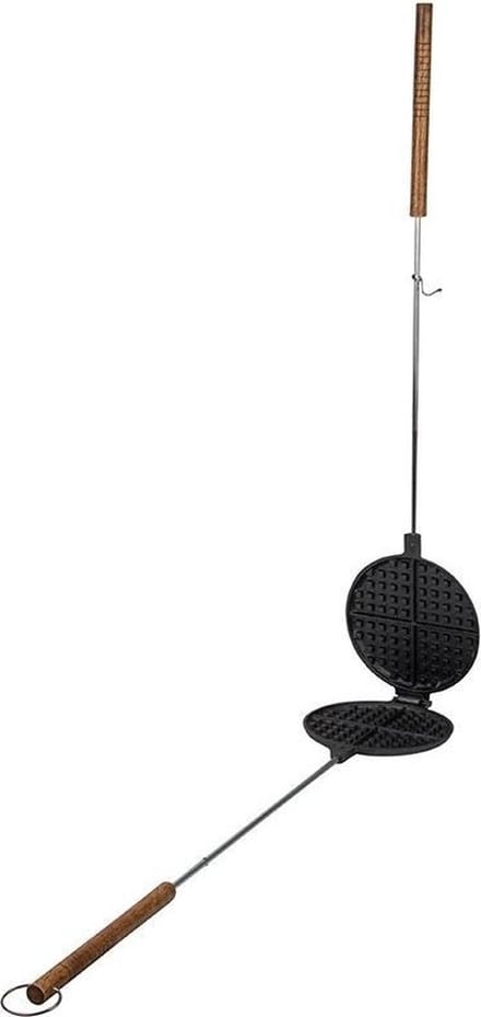 Esschert FF295 Wafelijzer | Wafelijzer BBQ - Geschikt voor open vuur - Extra lange steel