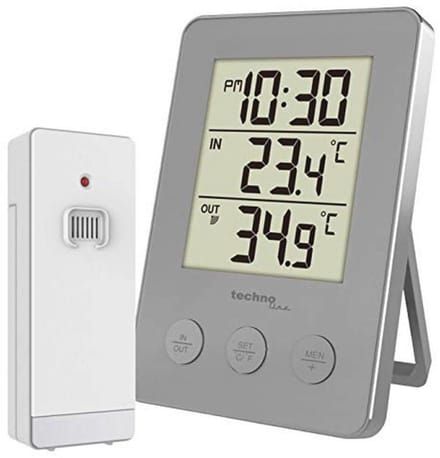Digitaal Thermometer voor Binnen- en Buitentemperatuur met Draadloze Sensor