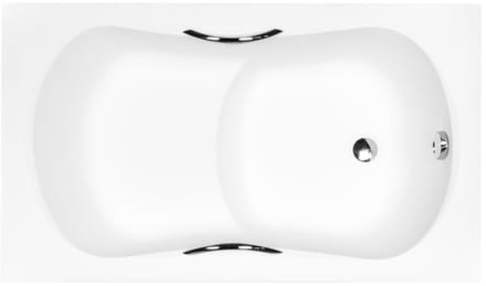 Badland ARIA REHAB ligbad 120 x 70 cm wit met baddrager