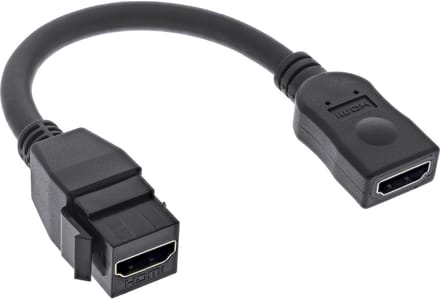 HDMI Keystone module - HDMI (v) | HDMI2.0 (4K 60Hz + HDR) | zwart | 0,20 meter