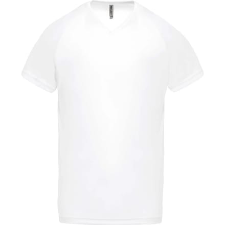 Herensportshirt 'Proact' met V-hals White - S