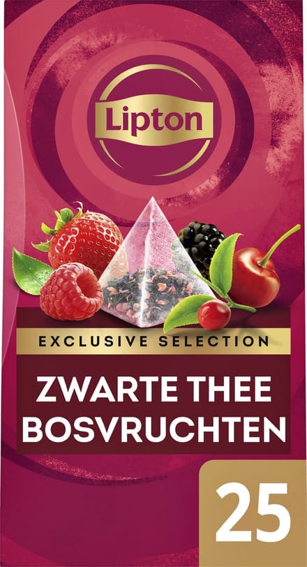 Lipton - Exclusive Selection Zwarte Thee bosvruchten - 6x 25 zakjes