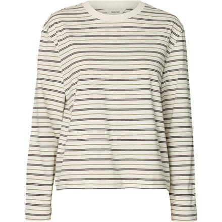 boxy fit shirt met lange mouwen van pure katoen model 'ESSENTIAL'