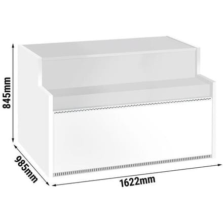 GGM Gastro Kassentisch - 1622mm Zilver / Wit