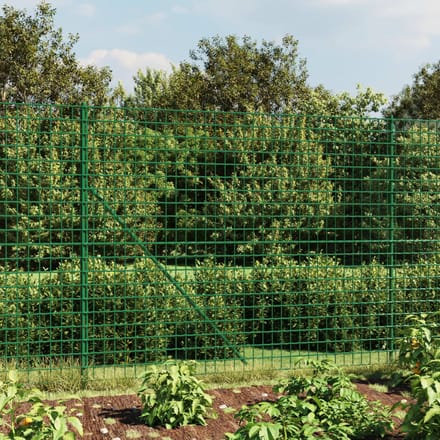 vidaXL - Draadgaashek - met - flens - 1,4x25 - m - groen