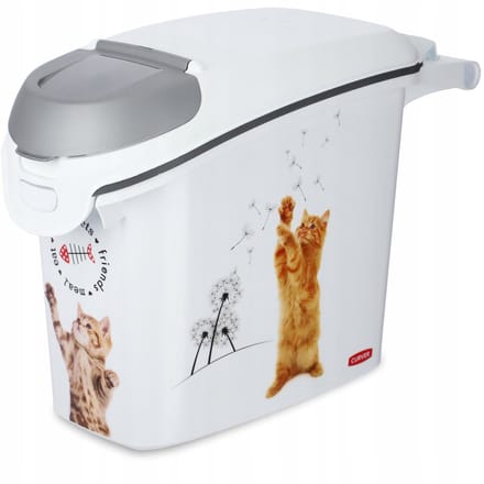 Curver Voedselcontainer Kat - 15L - 6KG - 23x51x36cm - Wit/Grijs