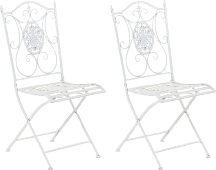 CLP Sibell Set van 2 tuinstoelen - Opvouwbaar wit