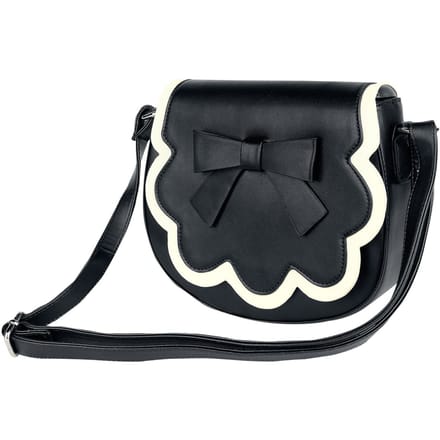 Banned Retro Handtas - Rocco - voor Vrouwen - zwart-wit