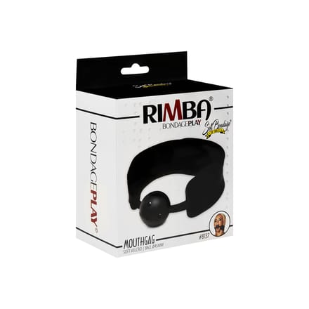 Rimba - Comfortabele ball gag - Zwart - Verstelbaar