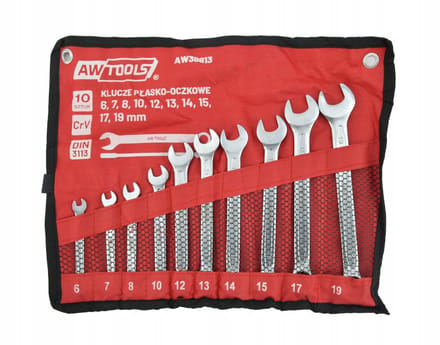 Awtools - Pijpsleutelset - 10-delig - 6mm tot 19mm - CrV