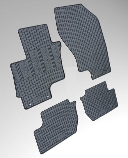 AutoStyle Rubber matten passend voor Mitsubishi Outlander 2012- incl. PHEV (4-delig + montagesysteem)