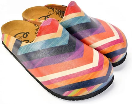 GOBY Clogs met Patroon – Handgemaakt – Hoge Kwaliteit – Meisjesprint – Maat 36