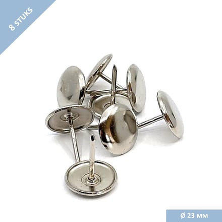 Serviprof stoelglijder Ø 23 mm - Metaal - Met nagel - 8 stuks