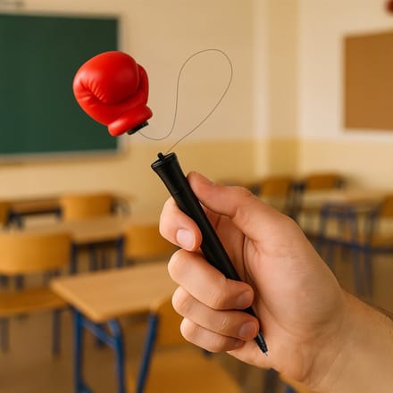 Boksbal balpen - 17 cm - schietende boksbal - Voor een glimlach op elk bureau