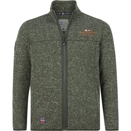 Gebreid fleece vest KOLMUND olijf