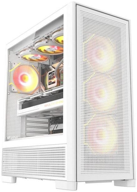 Darkflash Airnova Pc-Behuizing Met 3 Ventilatoren, Wit En Efficiënte Koeling
