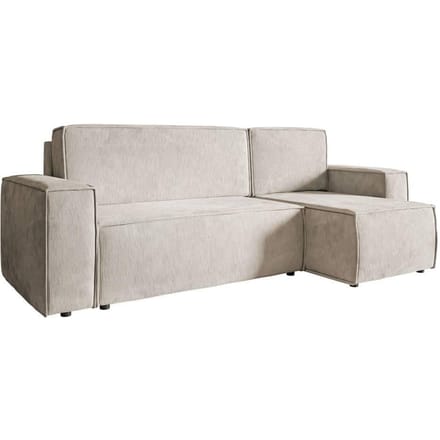 Hoekbank met slaapfunctie Crusado links/rechts chenille | Selsey Design