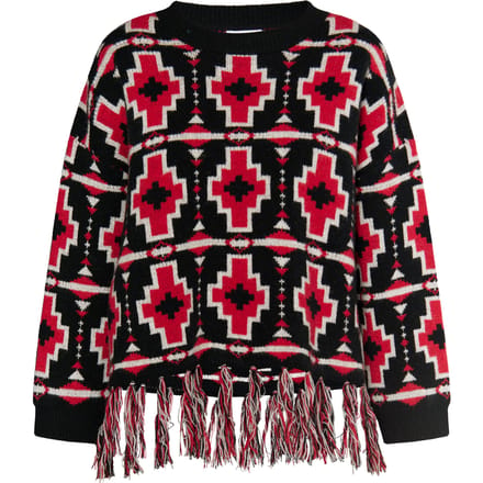IZIA Jumper Dames zwart wit rood