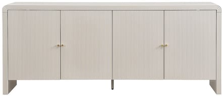 Vente-unique Dressoir met 4 deuren van MDF - Beige en goudkleurig - MIRENALO
