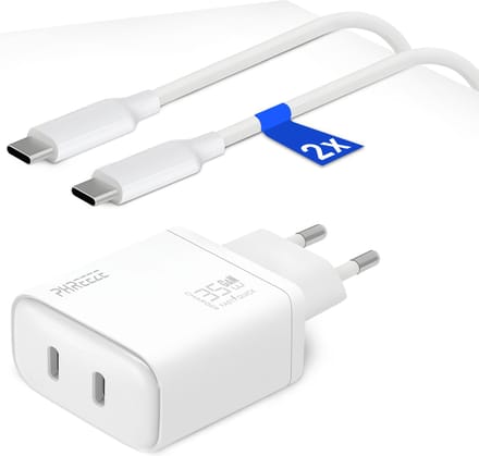 35w usb C snellader - Incl 2x usb C kabels - 1 Meter - Usb C naar usb C - Oplader - Usb C adapter - Usb lader - Voor laptop, smartphone en tablet - Met snelladen
