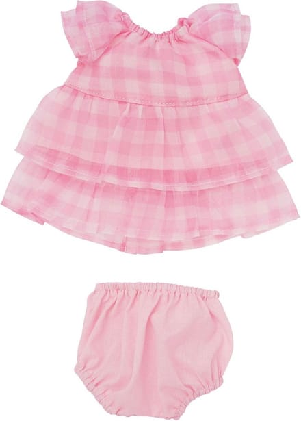 Roze Jurk met Bloomers voor 38 cm Babypop - Speelgoed Kleding Set