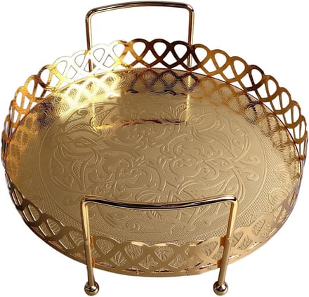 Legering Dienblad met Gouden Handgrepen - Decoratief en Functioneel - 1 stuk - Goud
