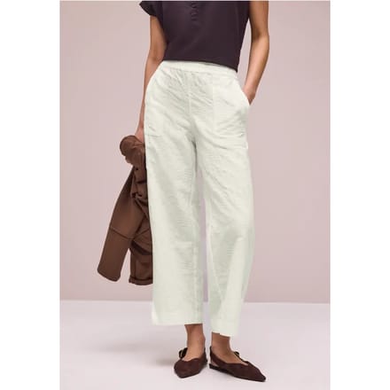 Wide Legs broek met borduurpatroon